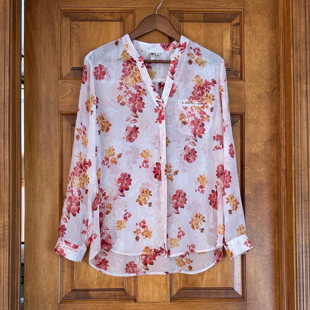 Floral Sheer Blouse - size M